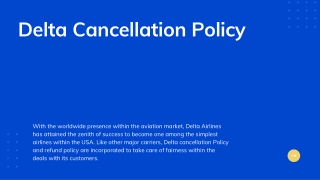 Delta Award Ticket Cancellation Policy