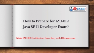 How to Prepare for 1Z0-819 Java SE 11 Developer Exam?