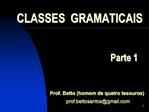 CLASSES GRAMATICAIS