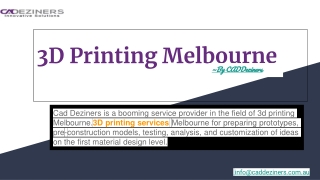 3D Printing Melbourne