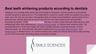Best teeth whitening products according to dentists