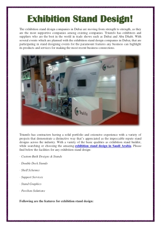 Exhibition Stand Design!