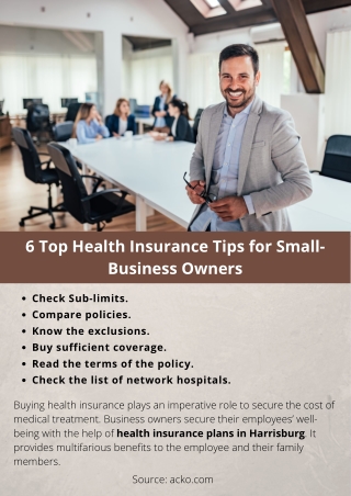 6 Top Health Insurance Tips for Small-Business Owners