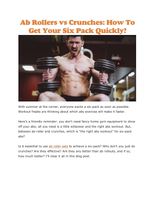 Ab roller sets