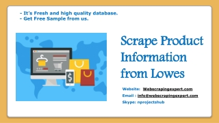 Scrape Product Information from Lowes