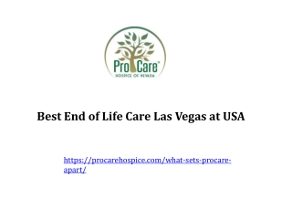 Best End of Life Care Las Vegas at USA