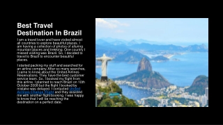 Best Travel Destination In Brazil