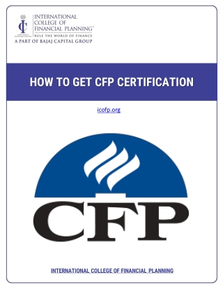 How to Get CFP Certification