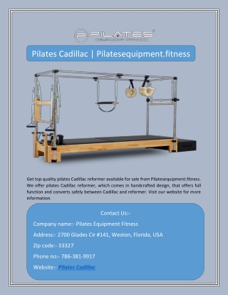 Pilates Cadillac | Pilatesequipment.fitness