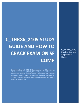 C_THR86_2105 Study Guide and How to Crack Exam on SAP SF Comp