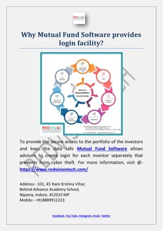 Why Mutual Fund Software provides login facility