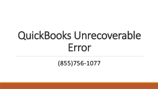 QuickBooks Unrecoverable Error