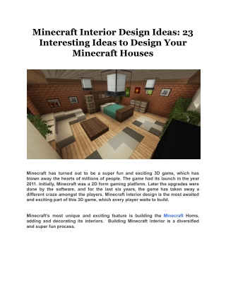 Minecraft Interior Design Ideas 23 Interesting Ideas to Design Your Minecraft Houses