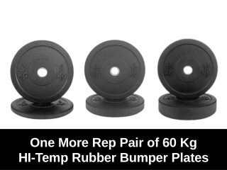 Onemorerep 60kg Hi Temp Bumper Plates Pair