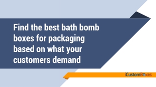 packaging for bath bombs