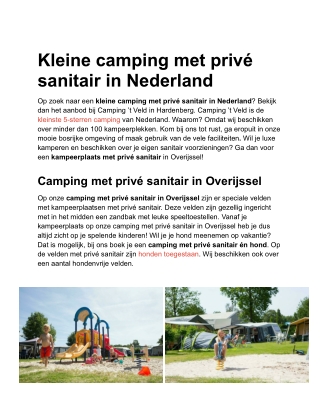 Kleine camping met privé sanitair Nederland