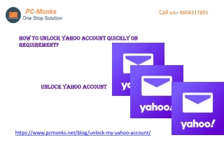 How to unlock Yahoo account quickly on requirement?