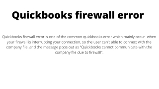 firewall error