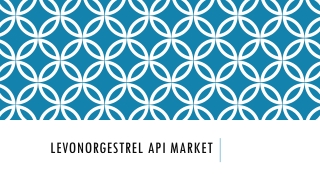 Levonorgestrel API Market