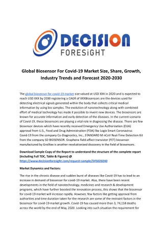 Global Biosensor For Covid-19 Market.docx