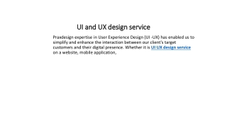 UI and UX design service