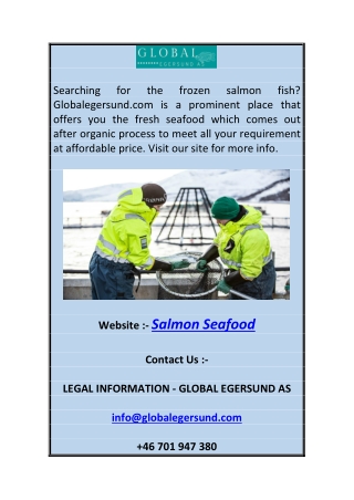 Salmon Seafood | Globalegersund.com