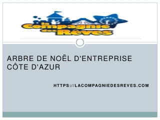 arbre de noël d'entreprise côte d'azur