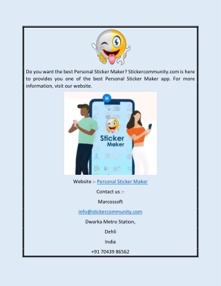 Personal Sticker Maker | Stickercommunity.com