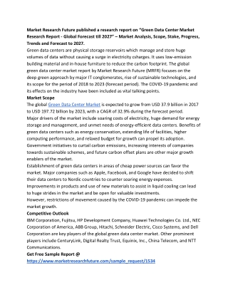Green Data Center Market