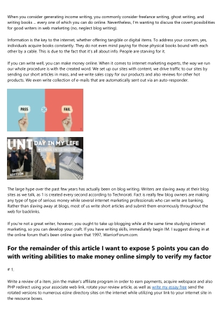 Freelance Academic Essay Writers Make Money  On The Internet