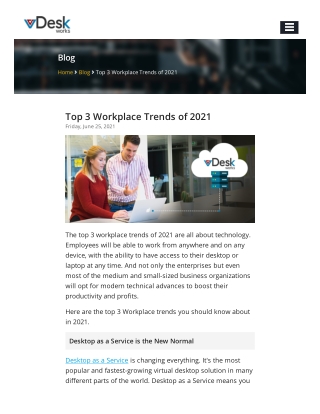 Top 3 Workplace Trends of 2021