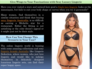Buying Lingerie From an Online Store in Australia - Lingerie Seduction
