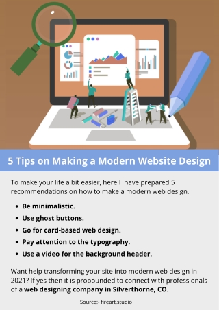 5 Tips on Making a Modern Website Design