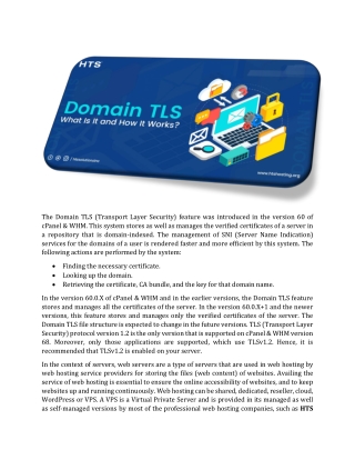 Domain TLS: What Is It and How It Works?