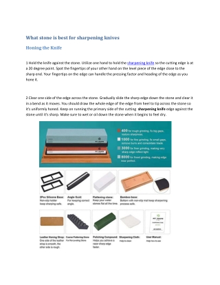 What stone method is best for sharpening knives