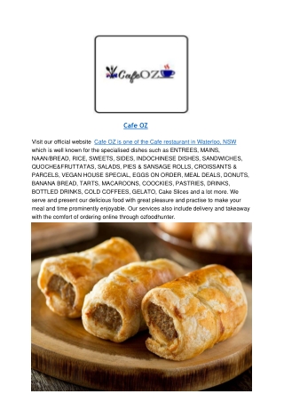 Cafe Oz - Cafe takeaway and delivery Waterloo, NSW – 10% off