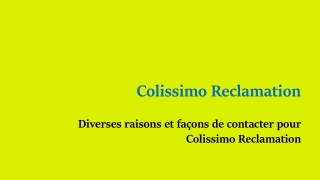 Colissimo Reclamation