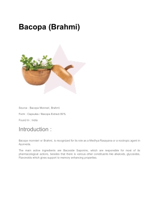 Bacopa (Brahmi)