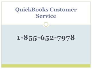 QuickBooks Customer Service 1-855-652-7978