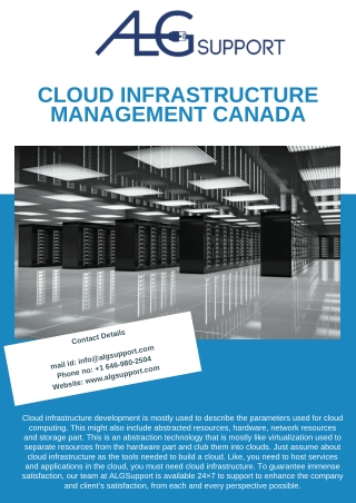 Cloud Infrastructure Management Canada
