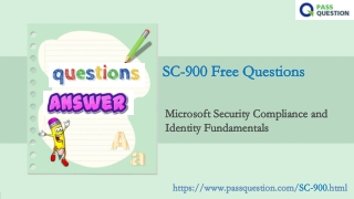 Microsoft Security Compliance and Identity Fundamentals SC-900 Real Questions