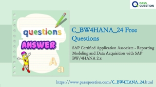 SAP BW4HANA 2.x C_BW4HANA_24 Exam Questions