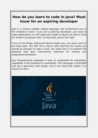 How do you learn to code in Java?