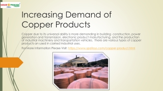 Increasing Demand of Copper Products