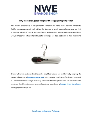 Luggage Weighing Scale