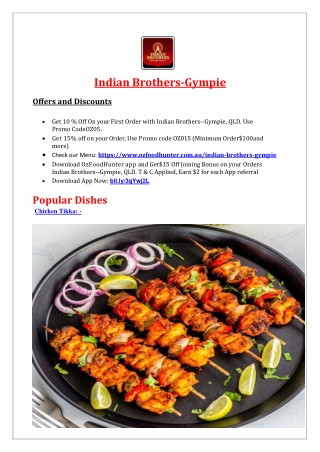 10% Off - Indian Brothers - Gympie, QLD