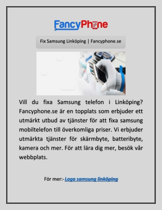 Fix Samsung Linköping | Fancyphone.se