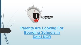 Parents Are Looking For Boarding Schools In delhi NCR