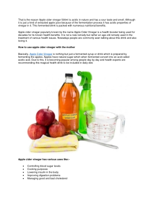 Is It Safe to Drink Apple Cider Vinegar While Pregnant