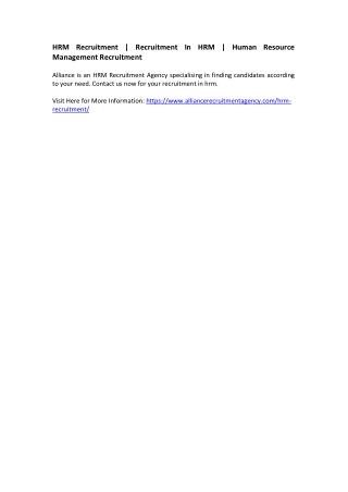 HRM Recruitment - Recruitment In HRM - Human Resource Management Recruitment